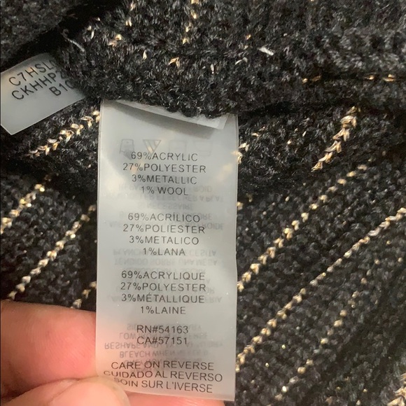 Calvin Klein Lurex Bell Sleeve Cowl Sweater - Picture 6 of 6